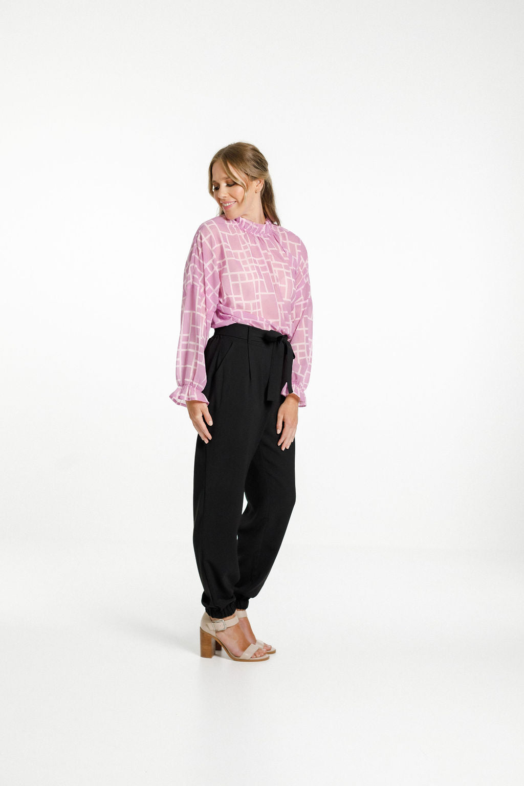 Flynn Top - Pink Bloom Print
