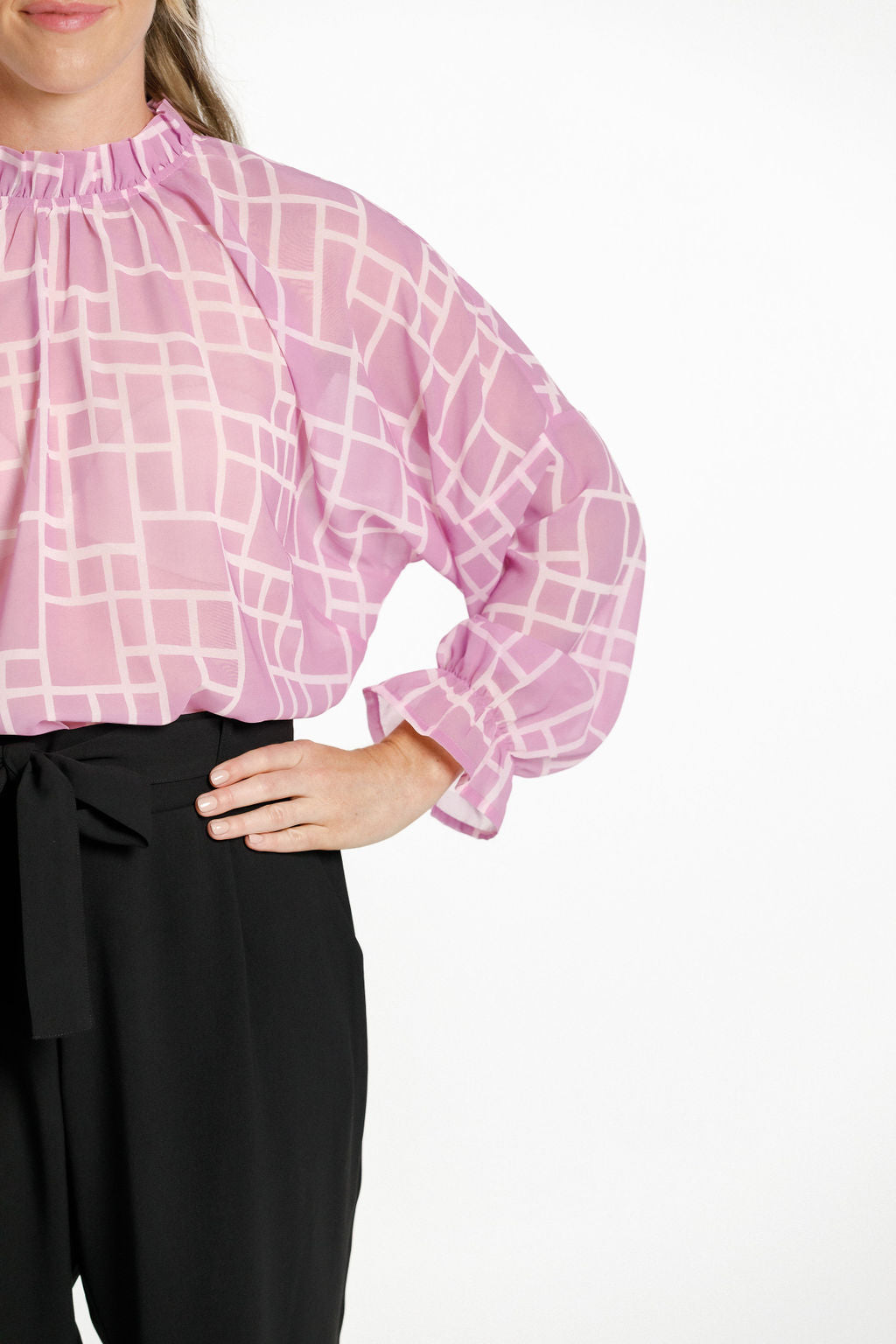 Flynn Top - Pink Bloom Print
