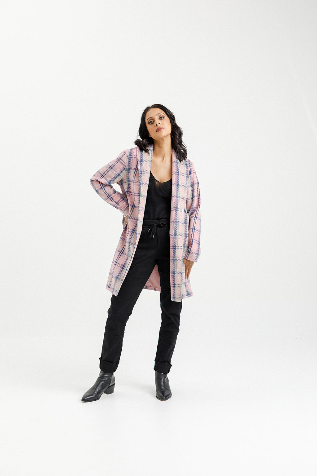 Haley Coat - Pink Plaid