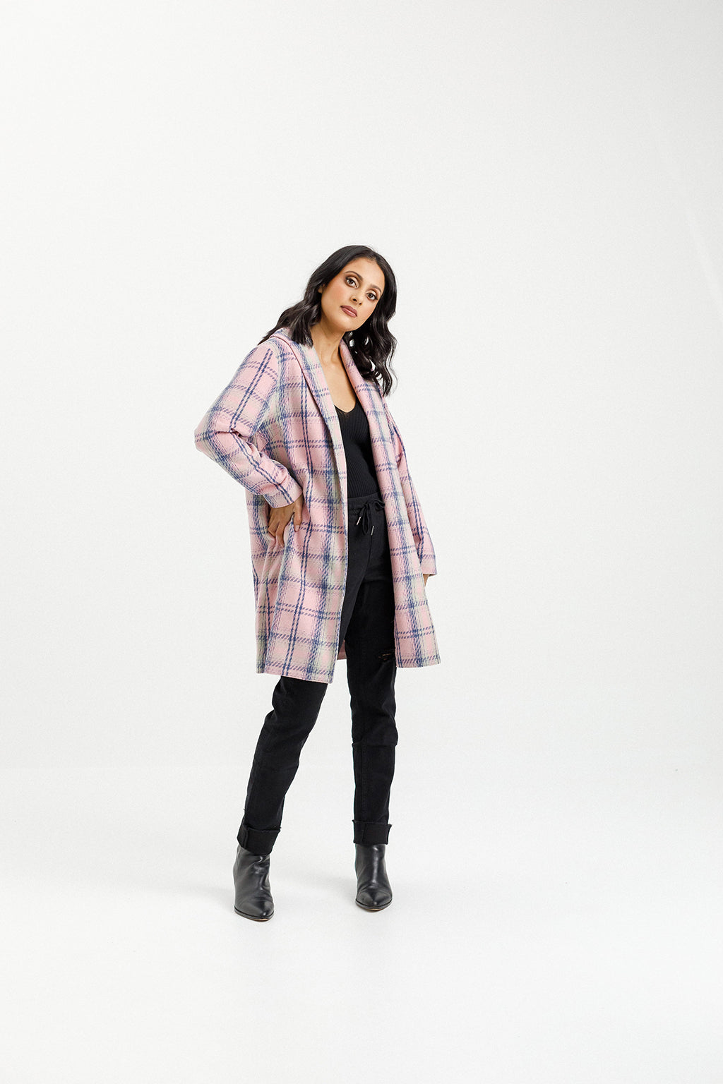 Haley Coat - Pink Plaid
