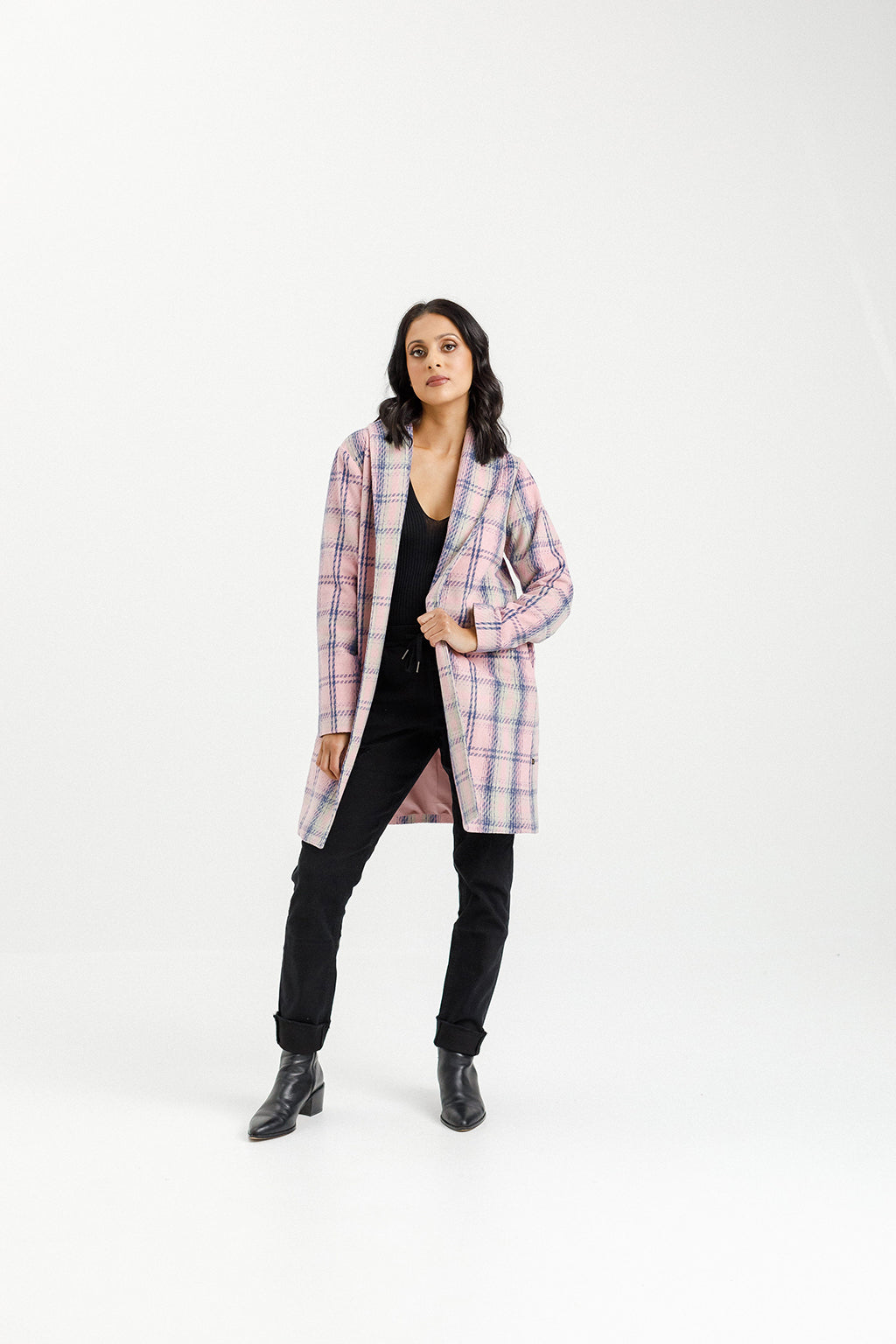 Haley Coat - Pink Plaid