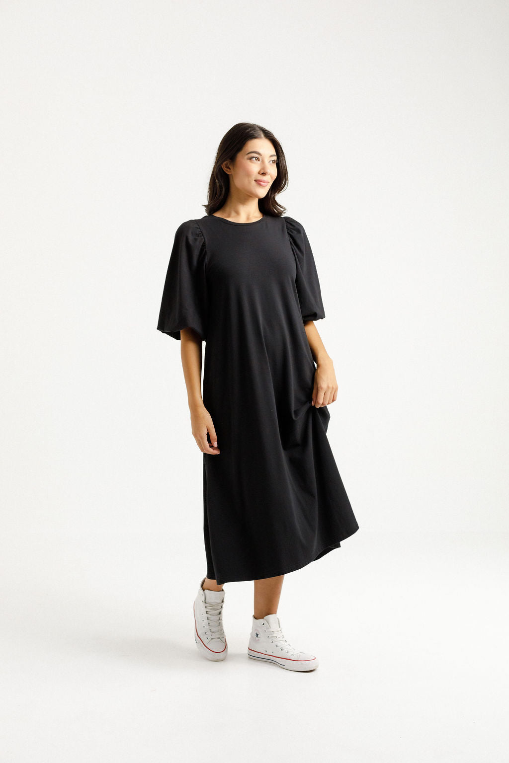 Ivy Midi Dress - Black