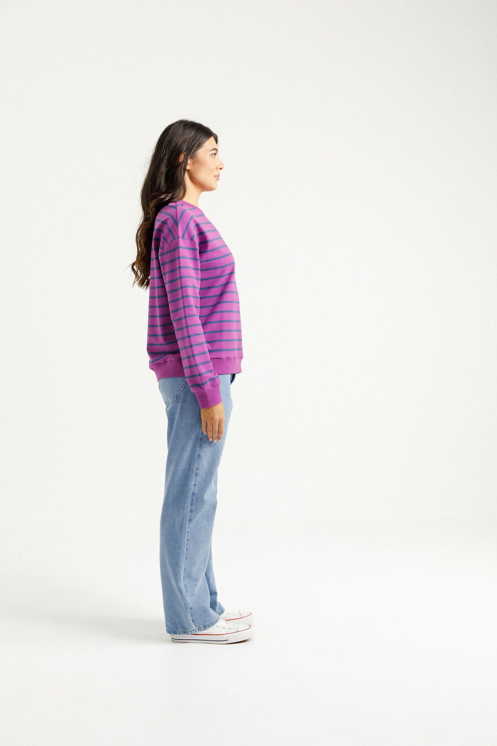 Kayla Crew - Hyacinth Stripe