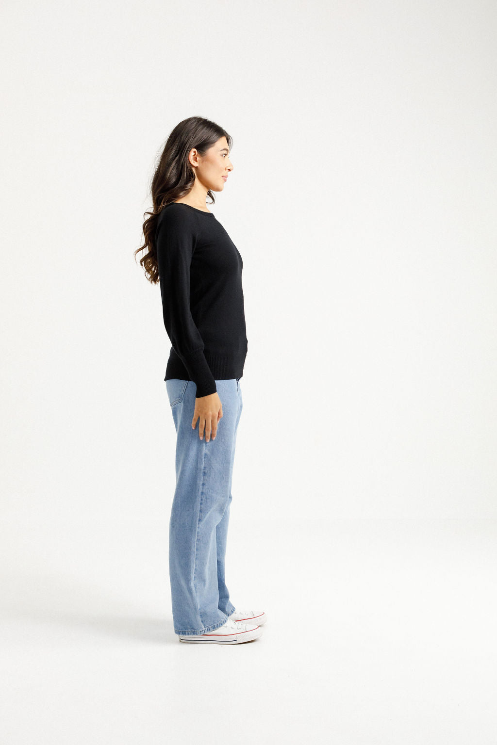 Knitted Grace Crew - Black