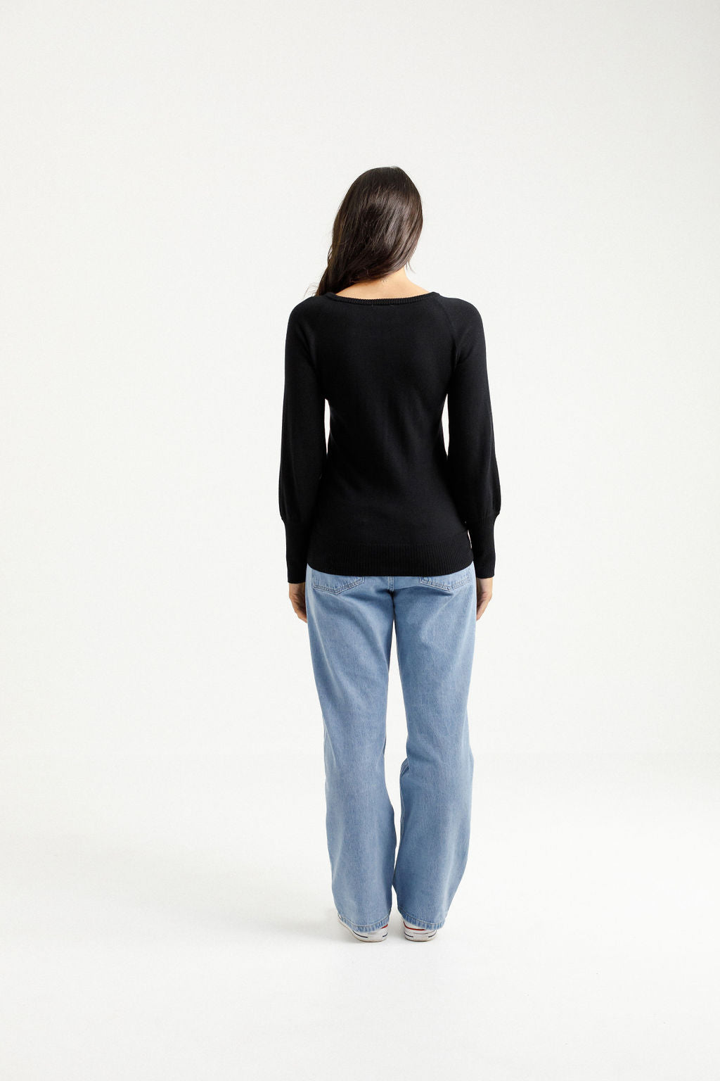 Knitted Grace Crew - Black