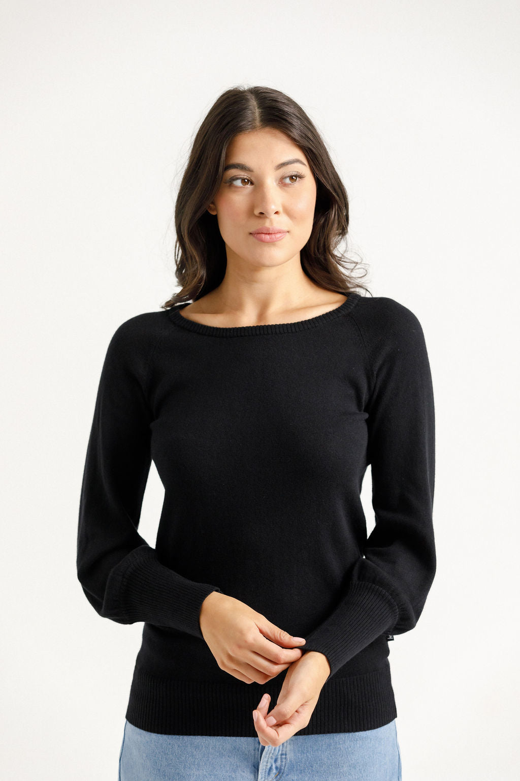 Knitted Grace Crew - Black