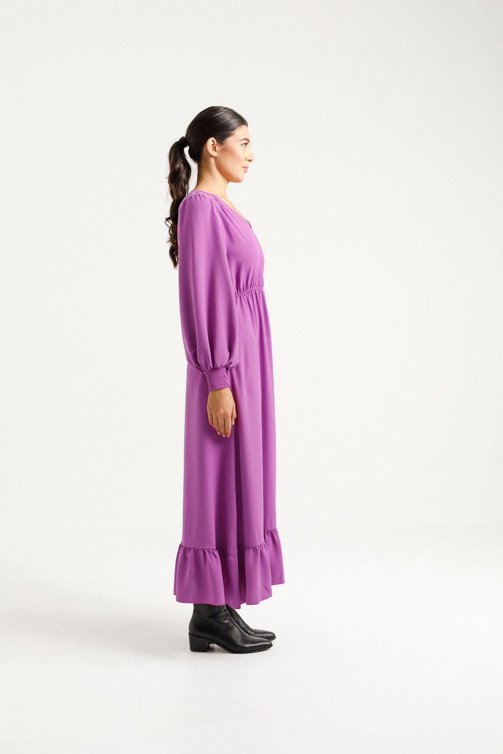 Long Sleeve Greta Dress - Orchid