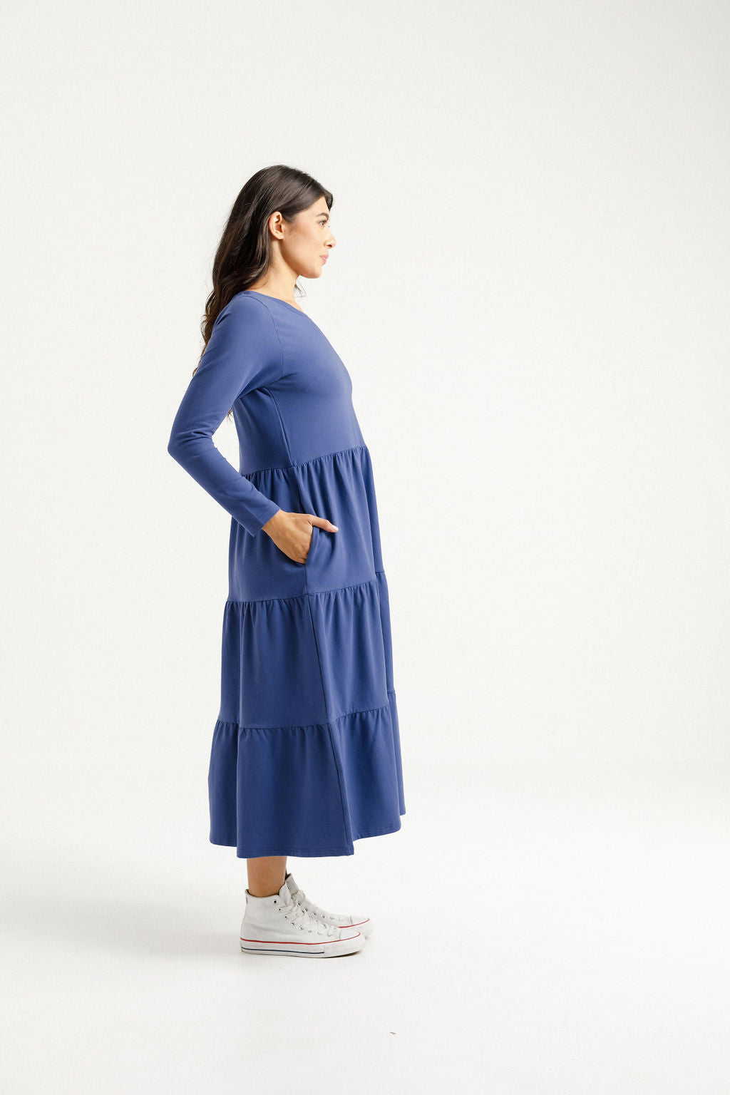 Long Sleeve Kendall Dress - Hyacinth