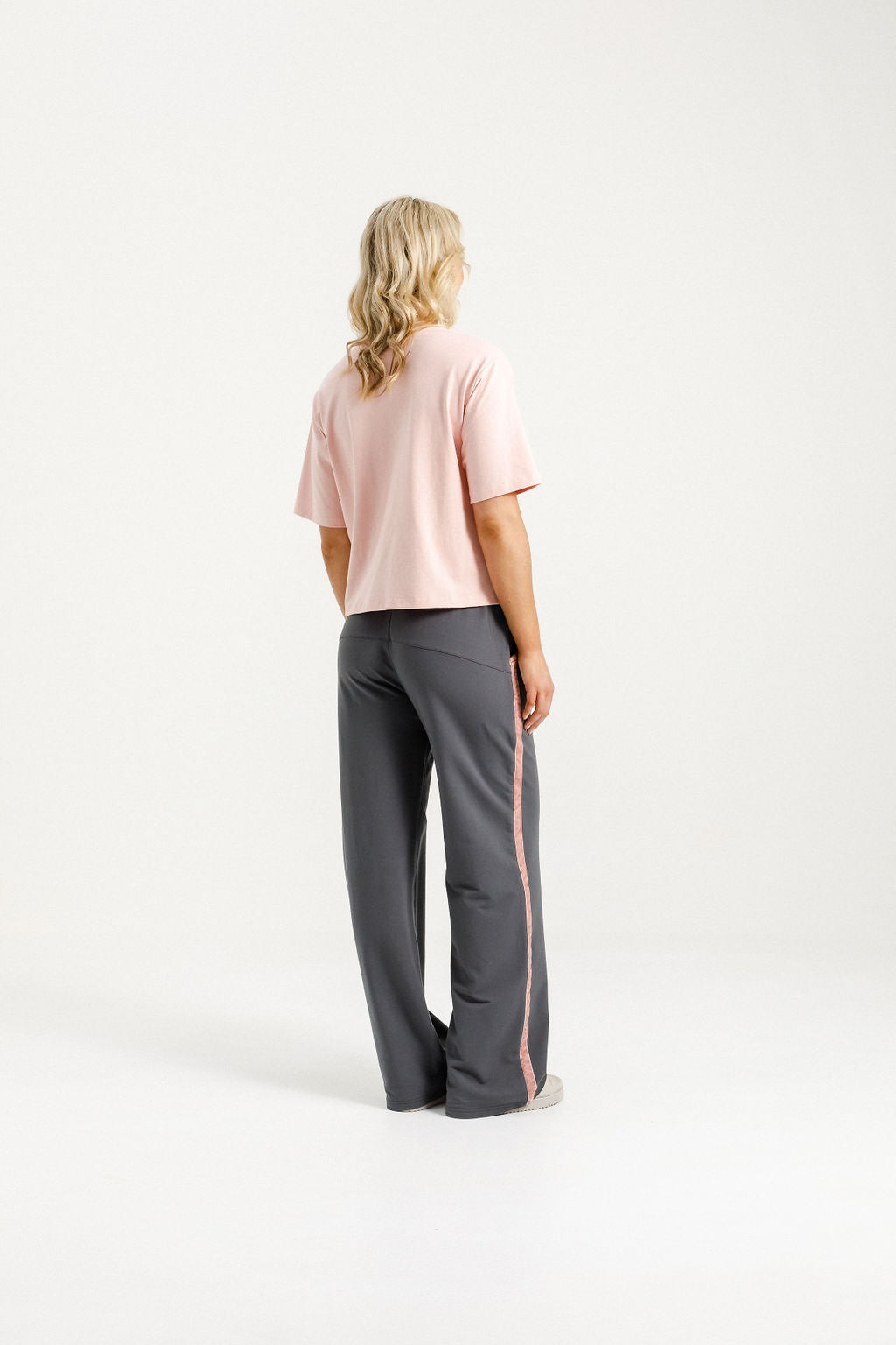 Palazzo Pants - Graphite with Blossom Tape