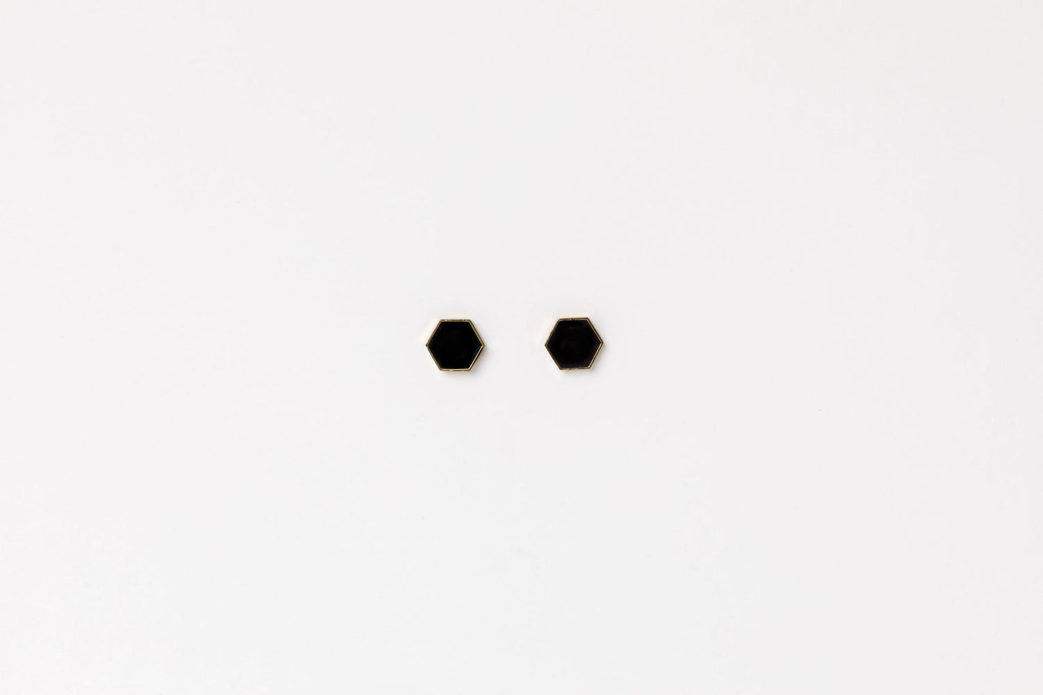 Studs - Hexagon - Black