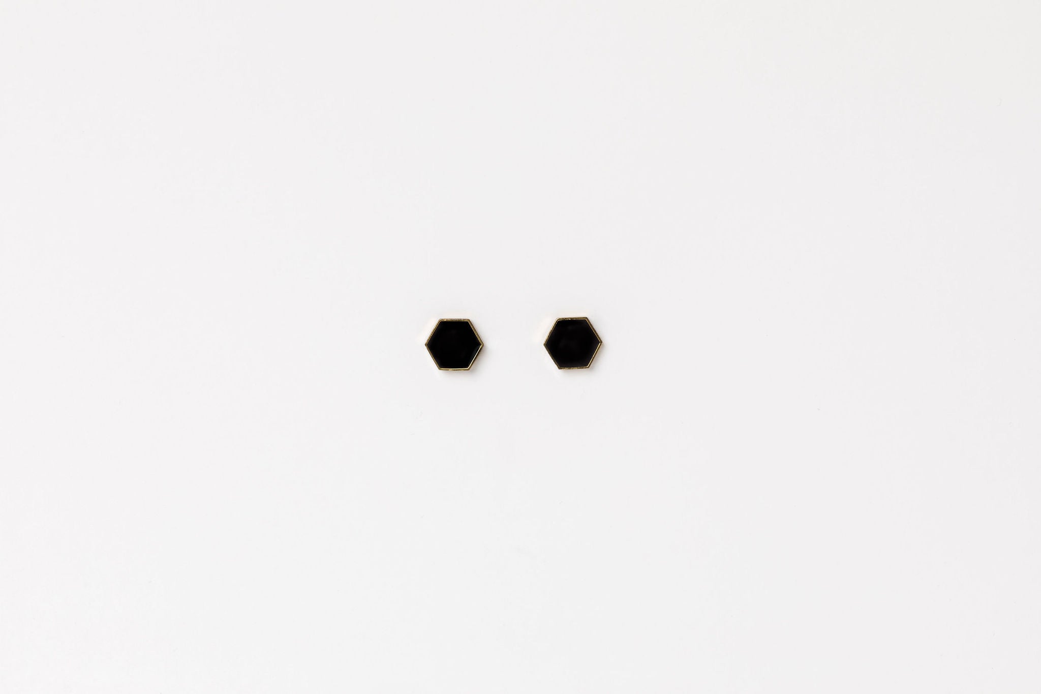 Studs - Hexagon - Black