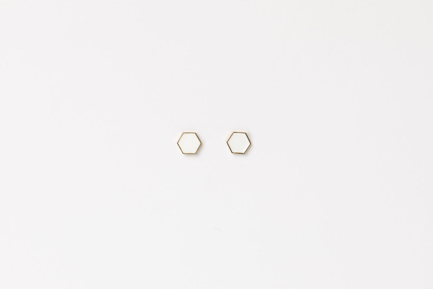 Studs - Hexagon - White