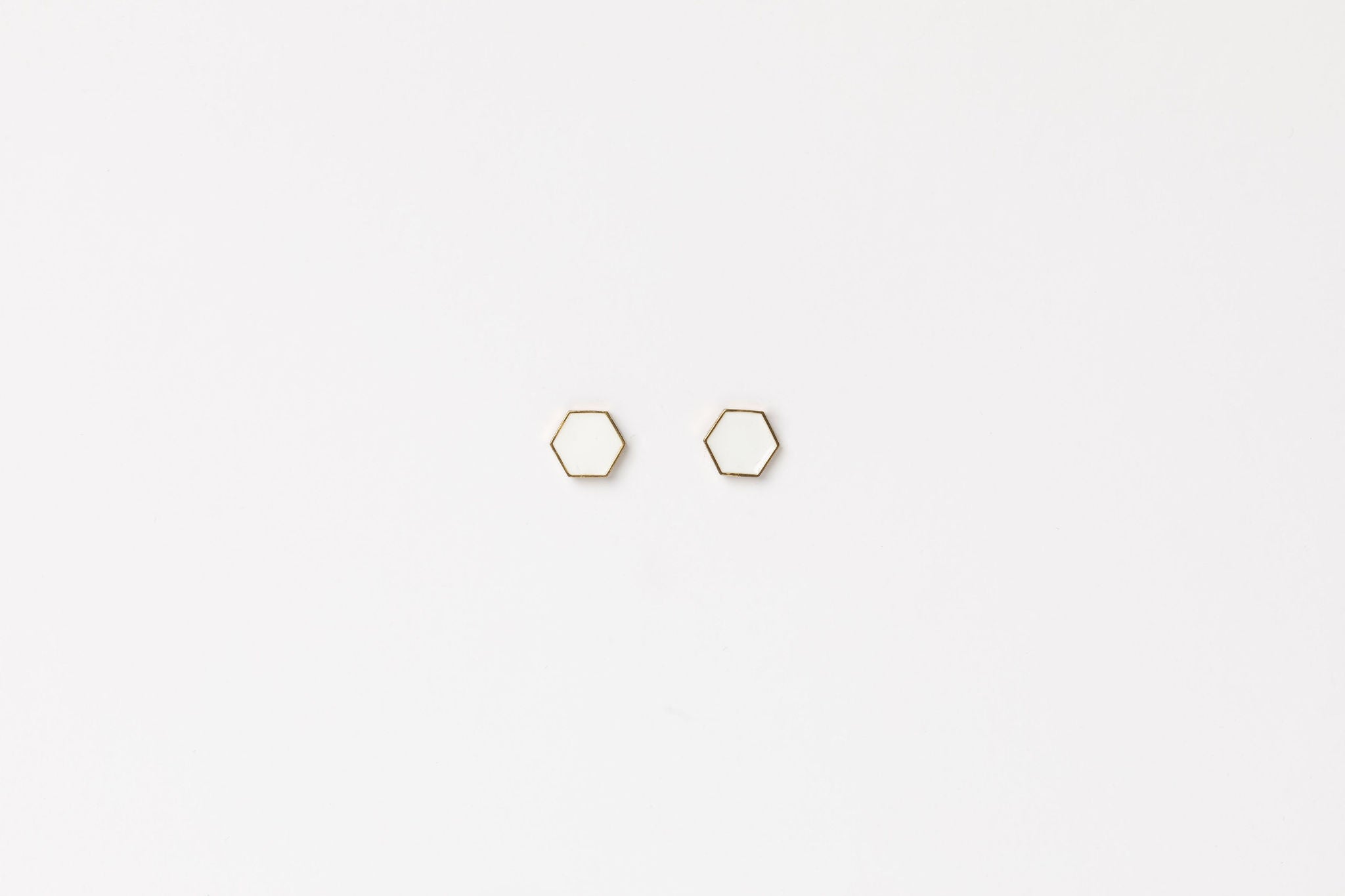 Studs - Hexagon - White