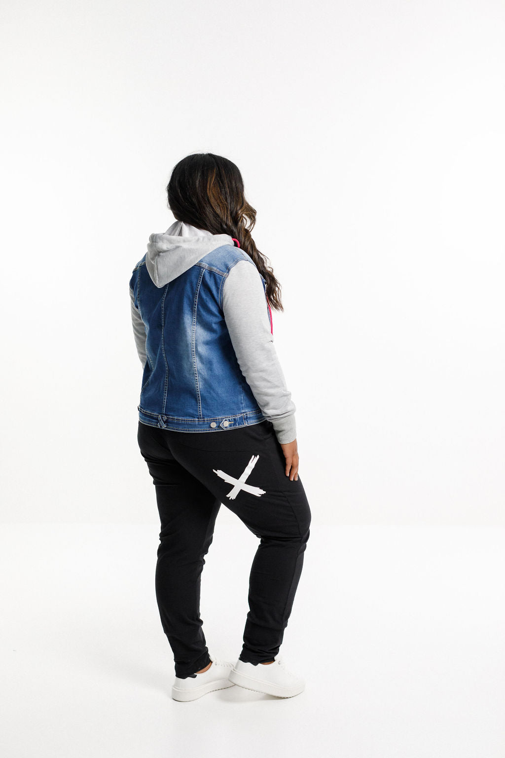 Hooded Denim Jacket - Blue