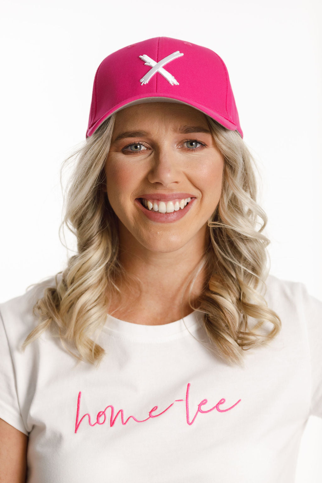 Homelee Cap - Pink with White X