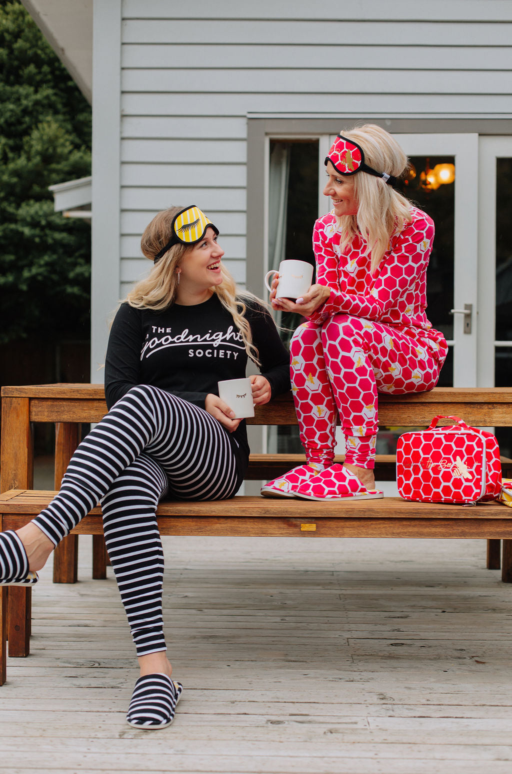 Cosmetic Bag Large - Honey Bee Print