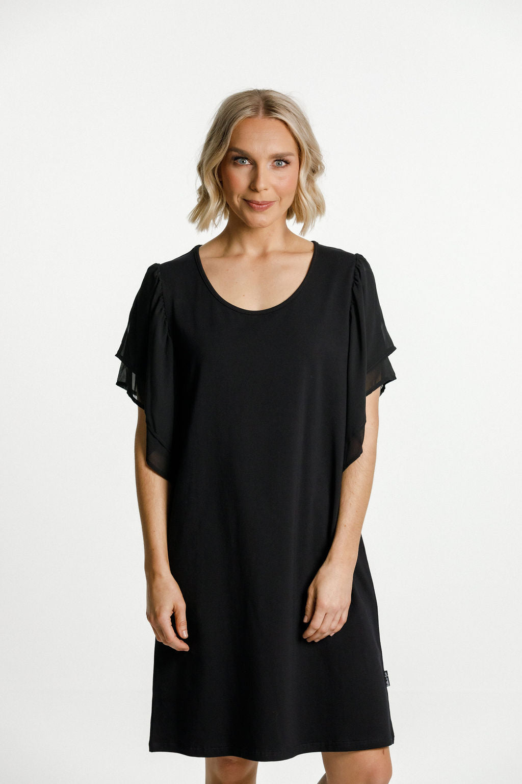 Lola Dress - Black with Black Sleeves