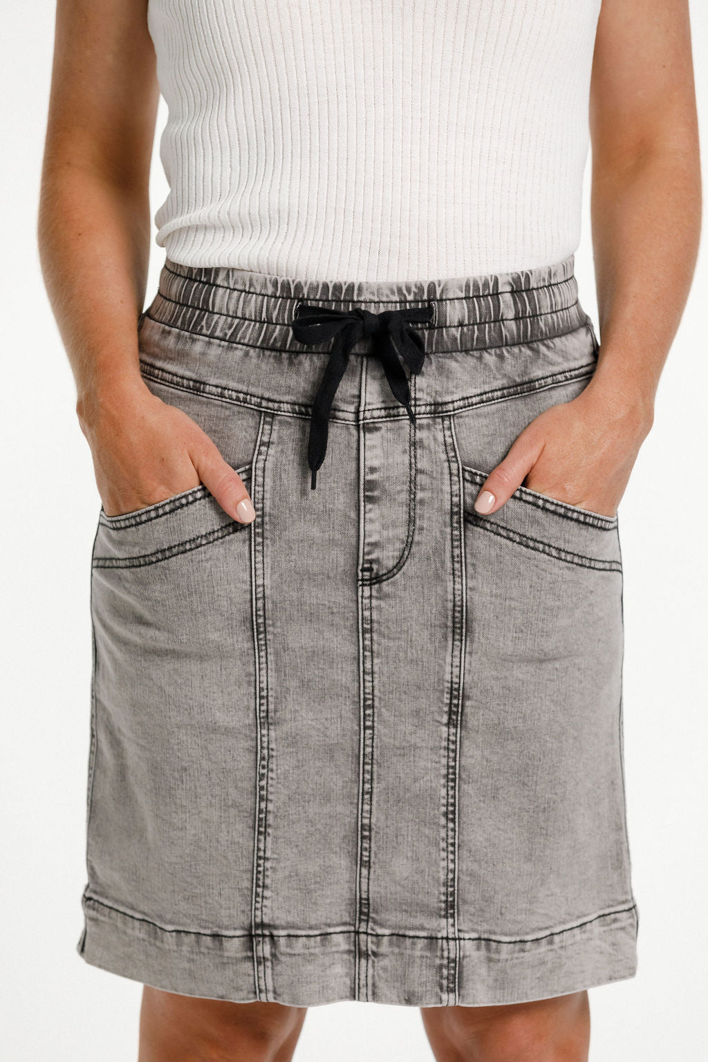 Denim Brenda Skirt - Grey Wash