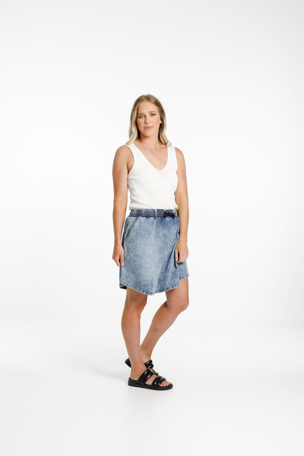 Denim Saskia Skirt - Snow Wash