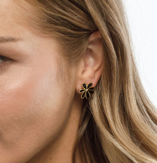Studs - Daisy - Black