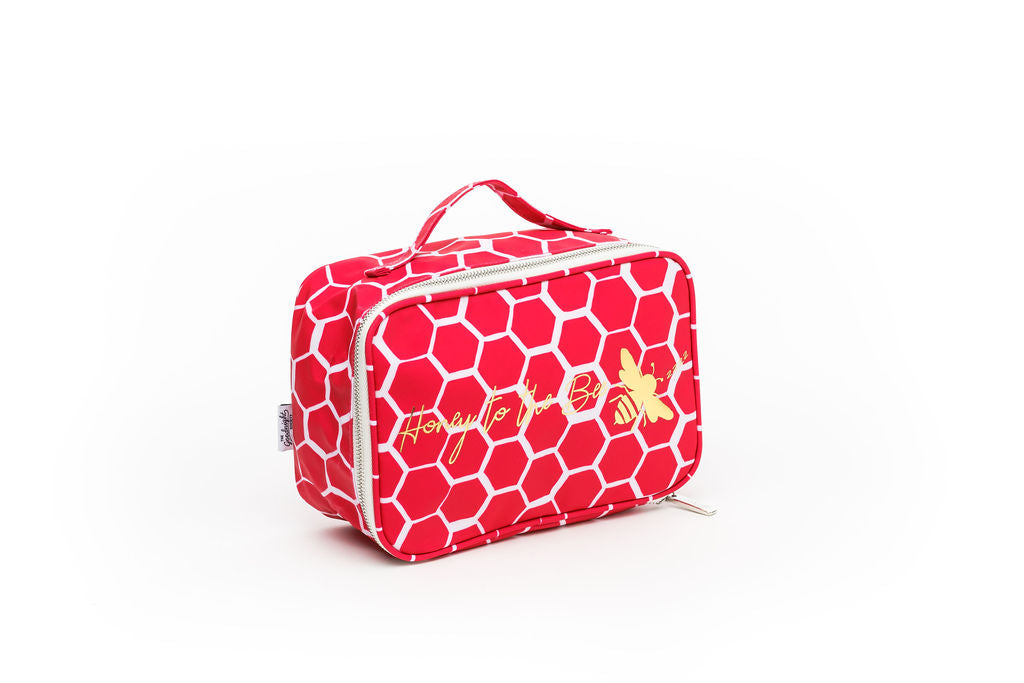 Cosmetic Bag Large - Honey Bee Print