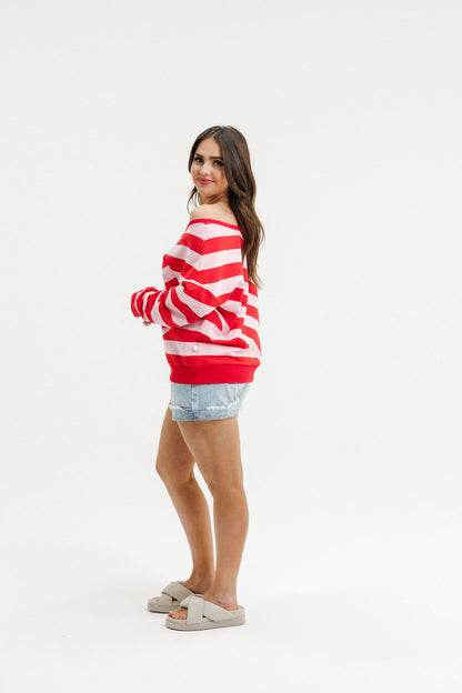 COMING SOON - Nora Crew - Cherry &amp; Blush Stripe