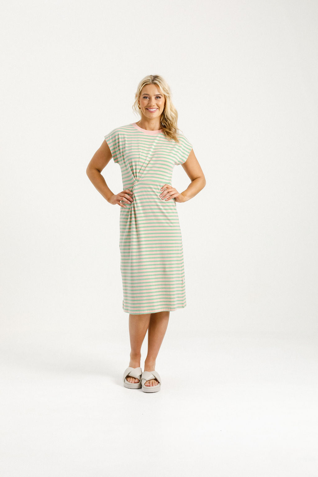 Aubrey Dress - Candy Apple Stripes