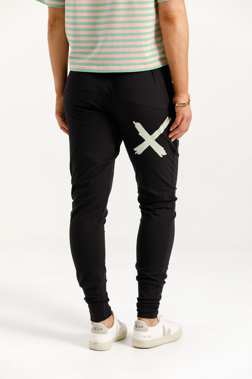 Apartment Pants - Black with Candy Apple X