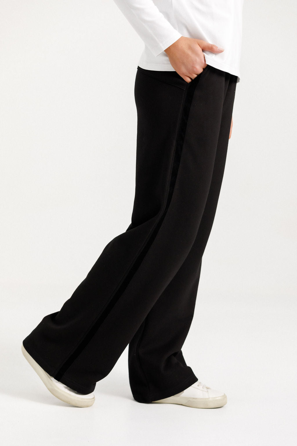Coming Soon - Palazzo Pants -  Alpine Weight - Black with Black Velvet Ribbon