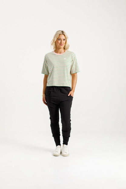 Apartment Pants - Black with Kelly Green X
