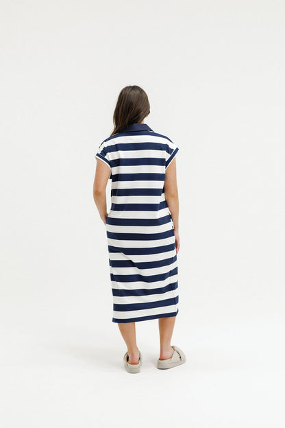 COMING SOON - Della Dress - Navy Stripes