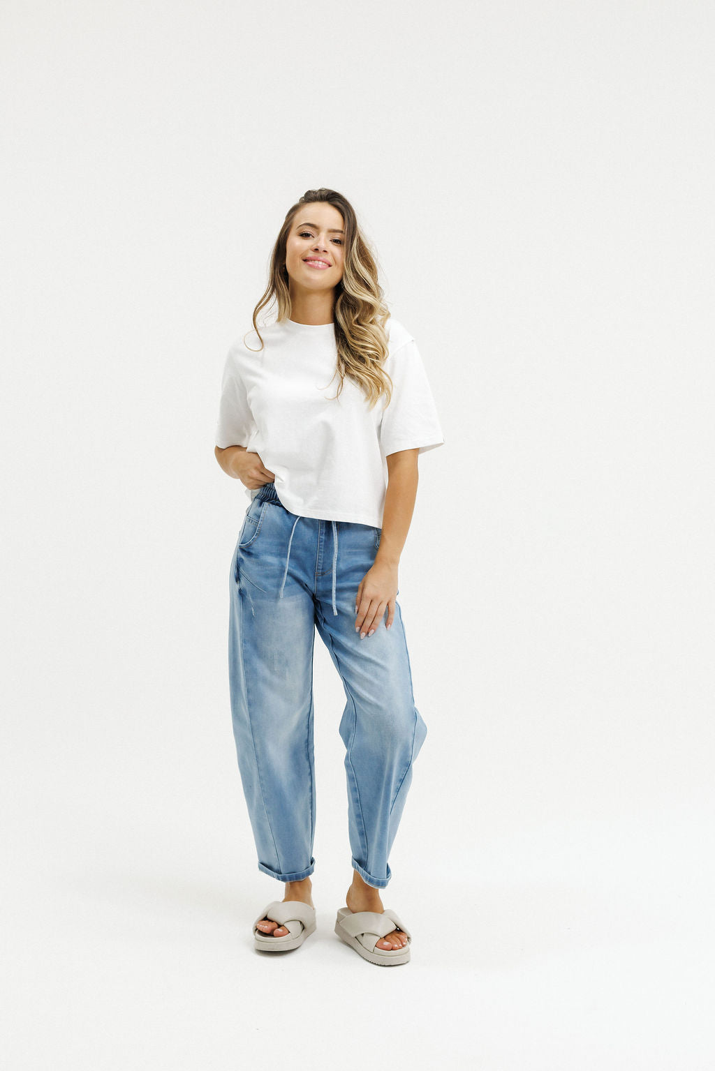Barrel Jeans - Sky Wash