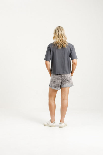 Coming Soon - Becky Tee - Graphite with Ivory X