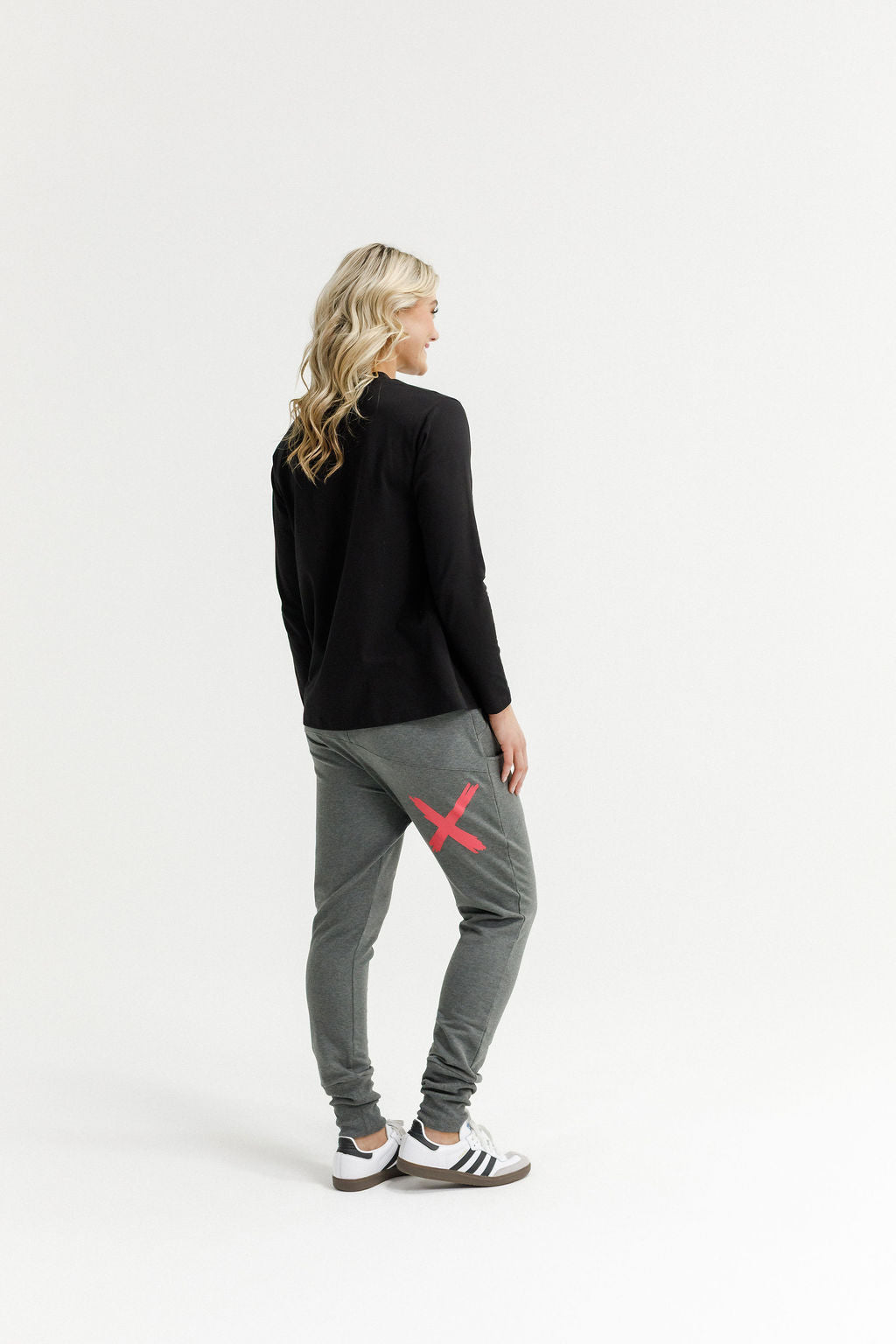 Apartment Pants - Winter Weight - Charcoal with Coral X