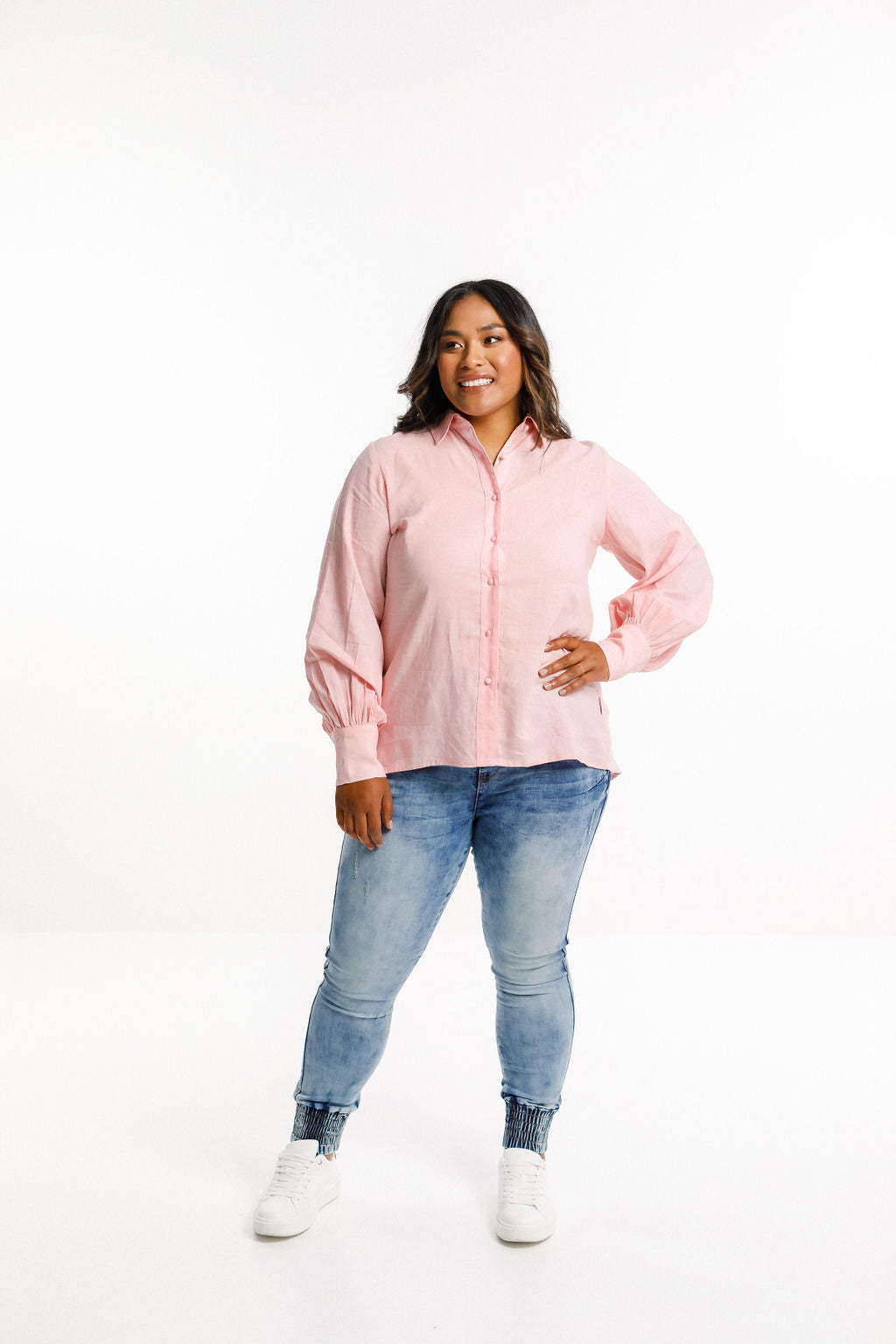 Studio Shirt - Sale - Blush Linen