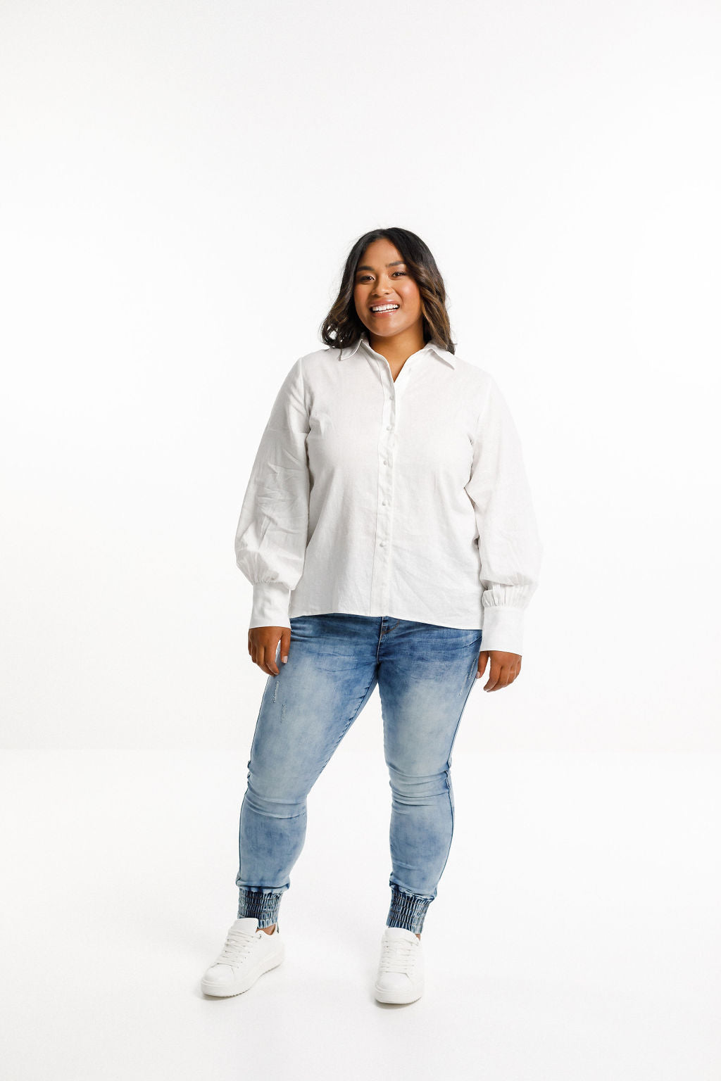 Studio Shirt - Sale - White Linen