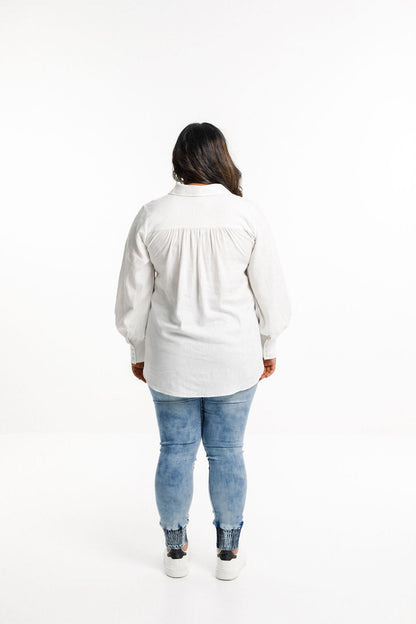 Studio Shirt - Sale - White Linen