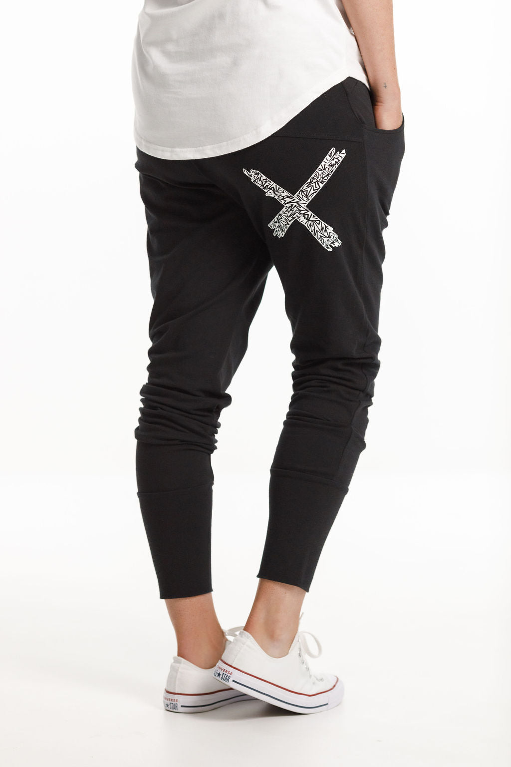 Apartment Pants - Sale - Black with Paper Plane X