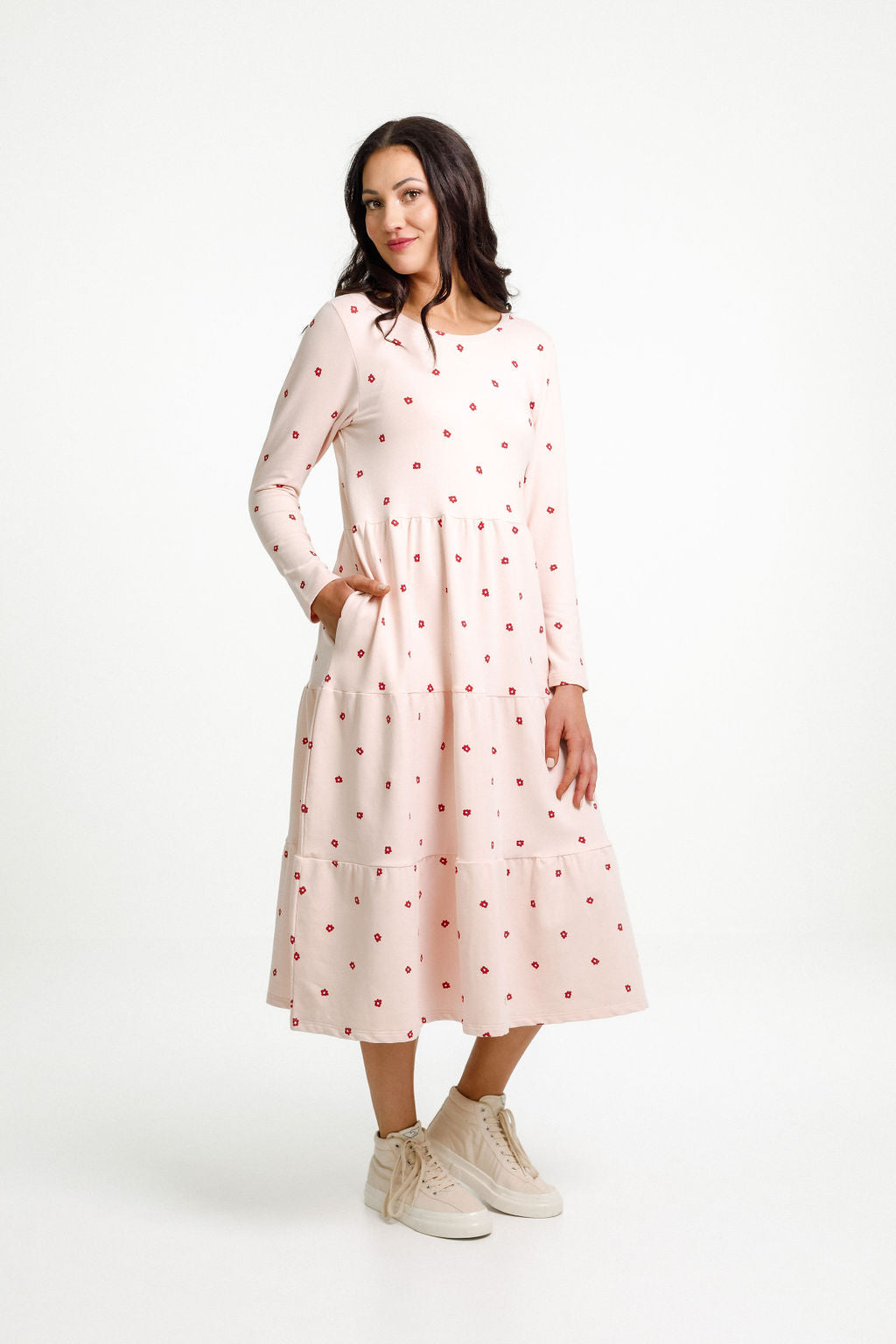 Long Sleeve Kendall Dress - Winter Weight - Tandoori Petals