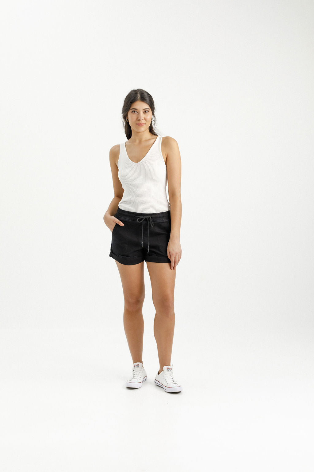 Lagoon Denim Shorts - Jet Black