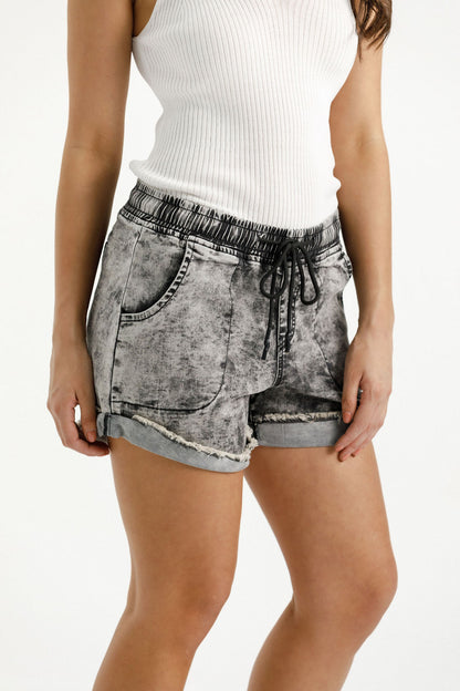 Lagoon Denim Shorts - Grey Wash