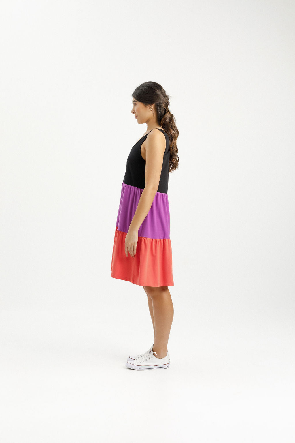 Mischa Dress - Black/Orchid/Berry