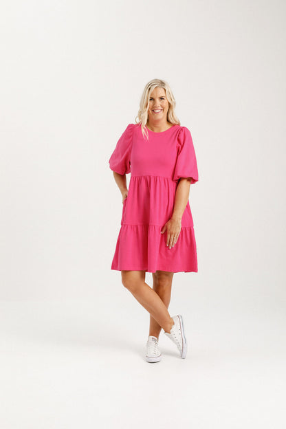 Katie Mini Dress - Raspberry Pink