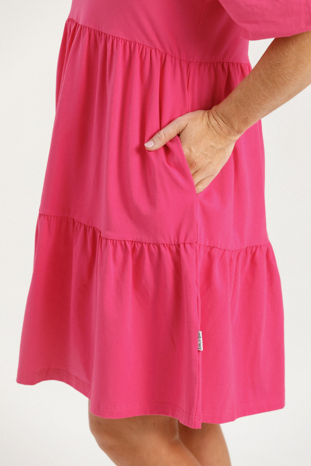 Katie Mini Dress - Raspberry Pink