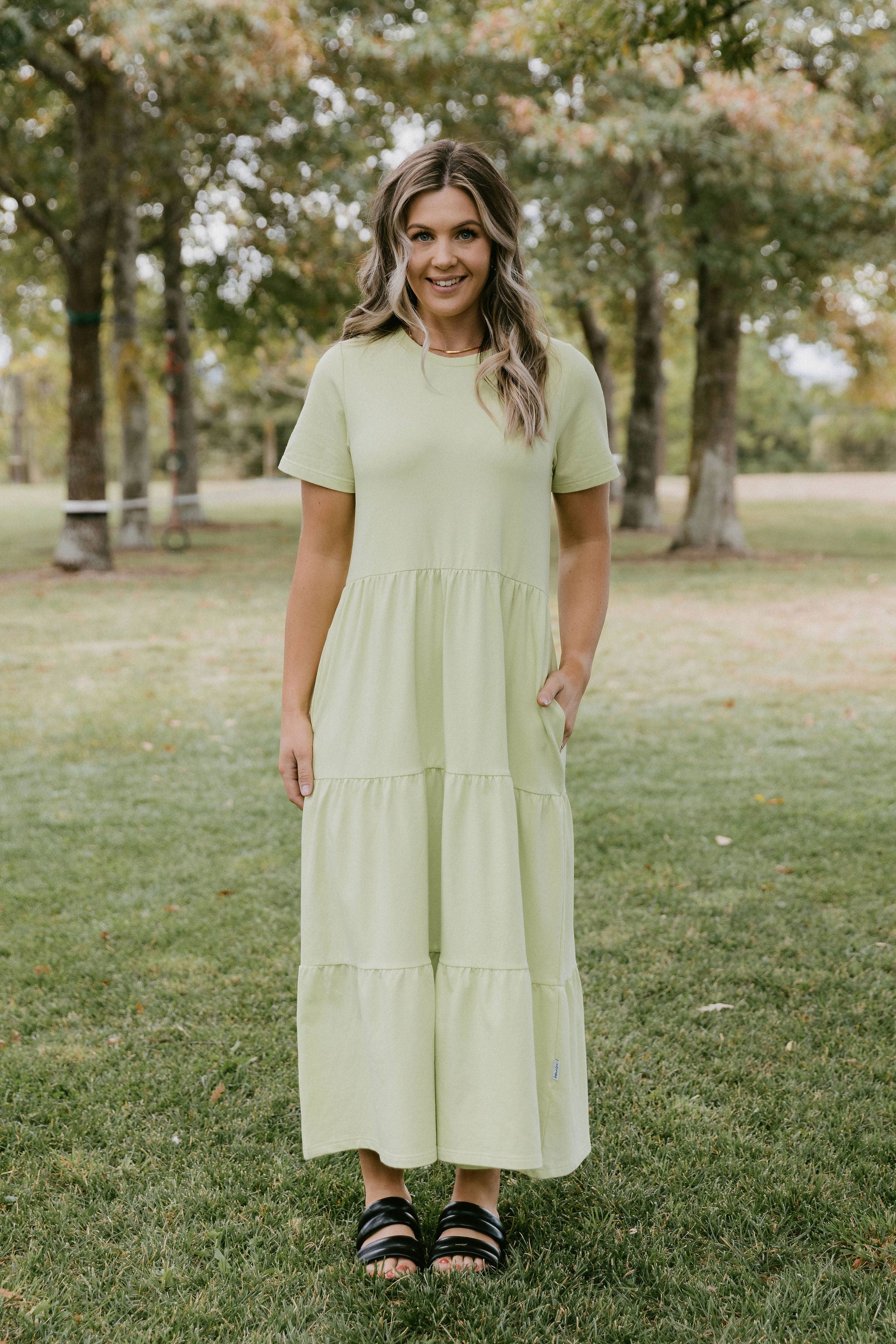 Kendall Dress - Lime with Mini X