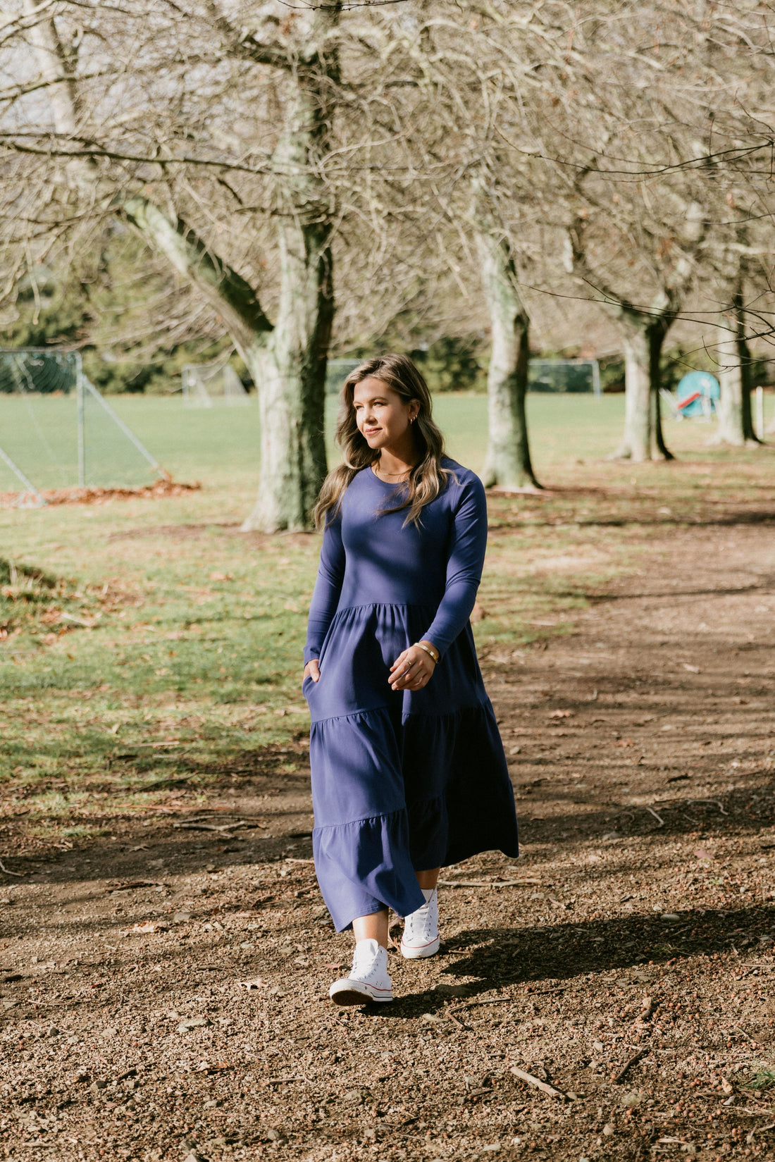 Long Sleeve Kendall Dress - Hyacinth