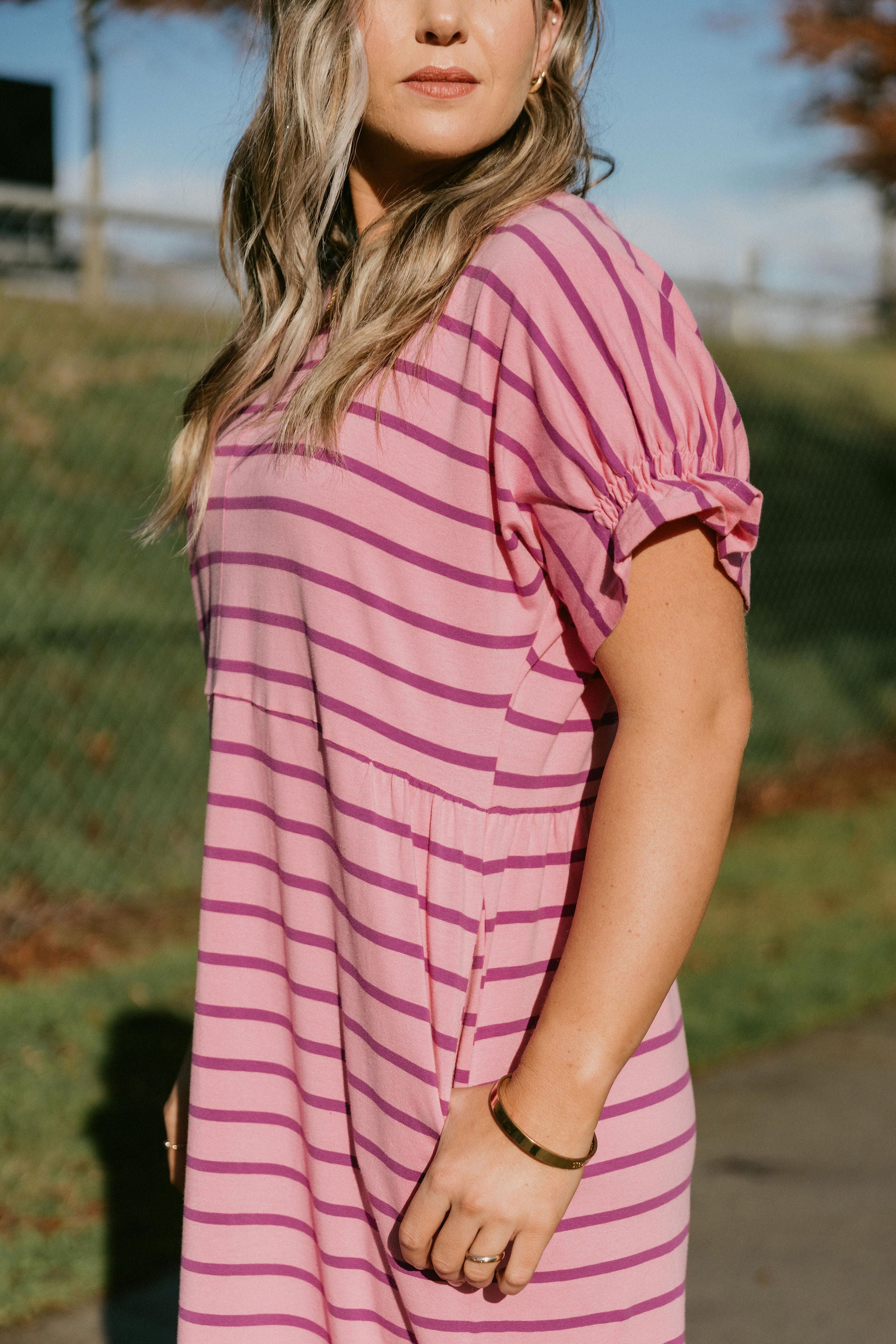 Nevaeh Midi Dress - Candy Stripe