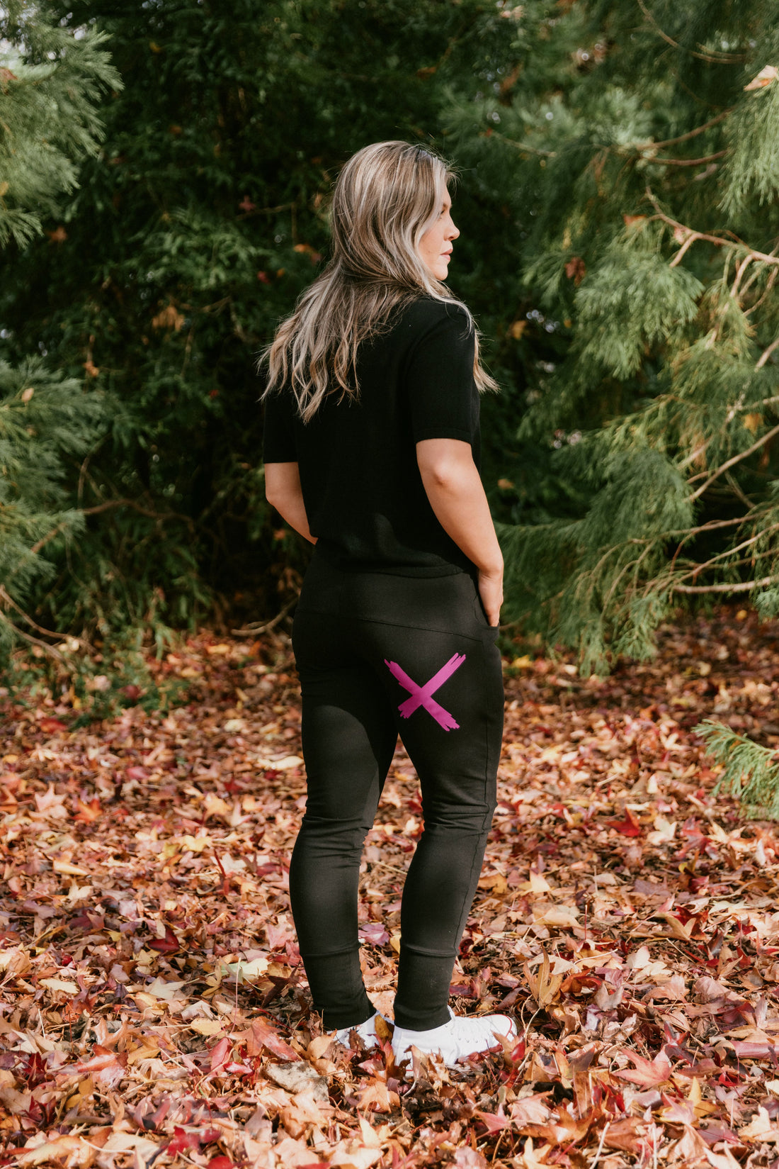 Apartment Pants - Winter Weight - Black with Orchid X