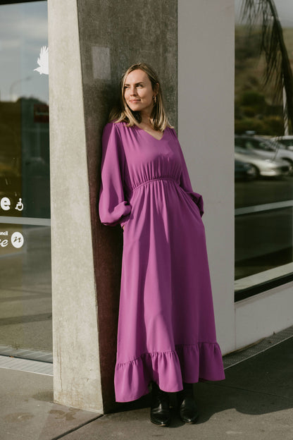 Long Sleeve Greta Dress - Orchid