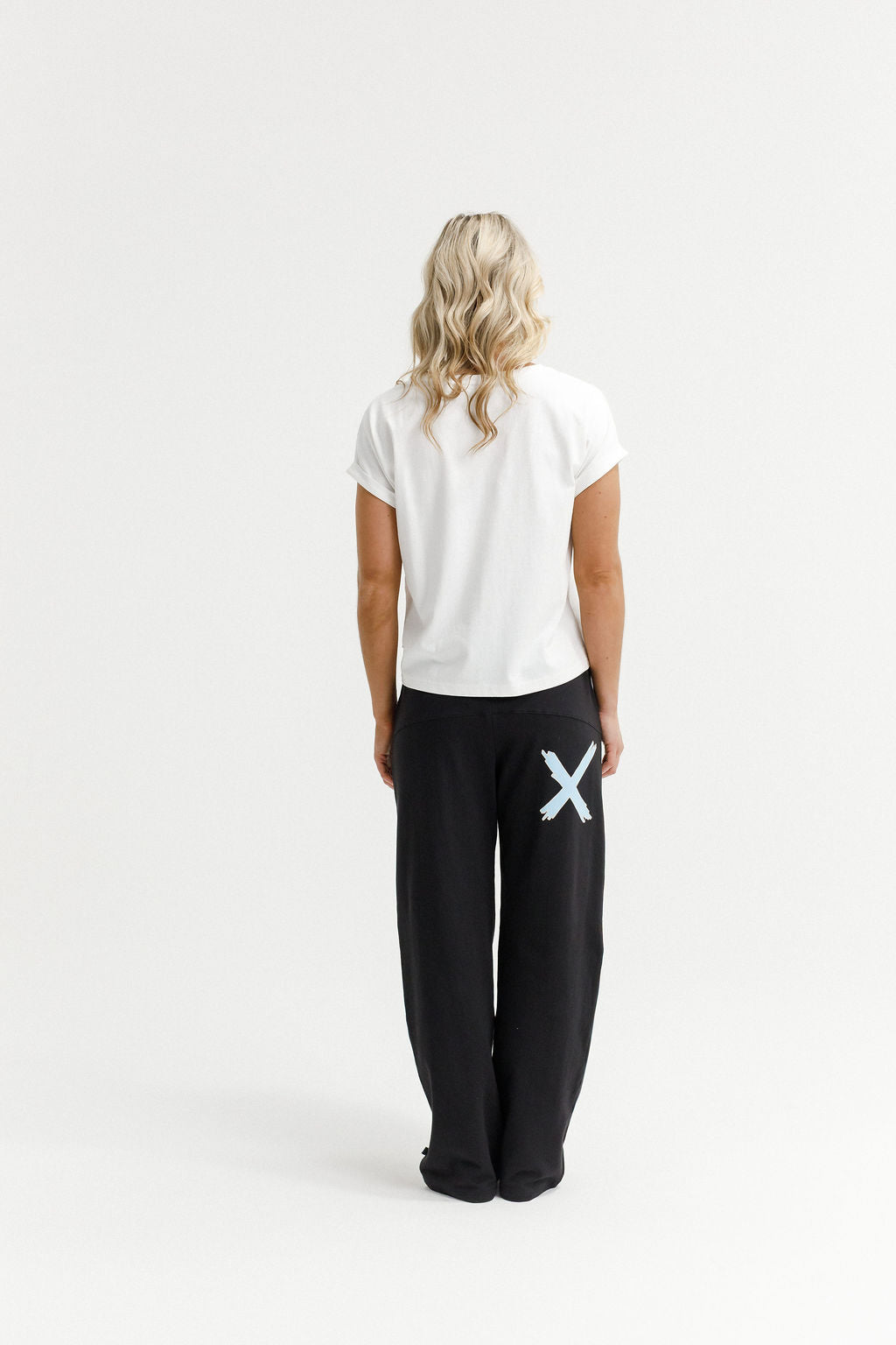 Coming Soon - Avenue Pants - Black with Sapphire/Ivory X